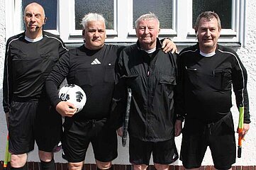 Das SR-Team der 11er Ü32: Michael Behrens, Ender Apaydin, Rolf-Dieter Wallbruch und Jens Roloff (v.l.n.r.)
